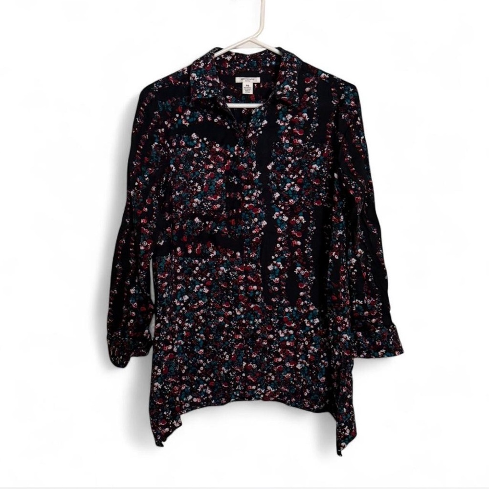 Westbound Black Floral Button Down Shirt